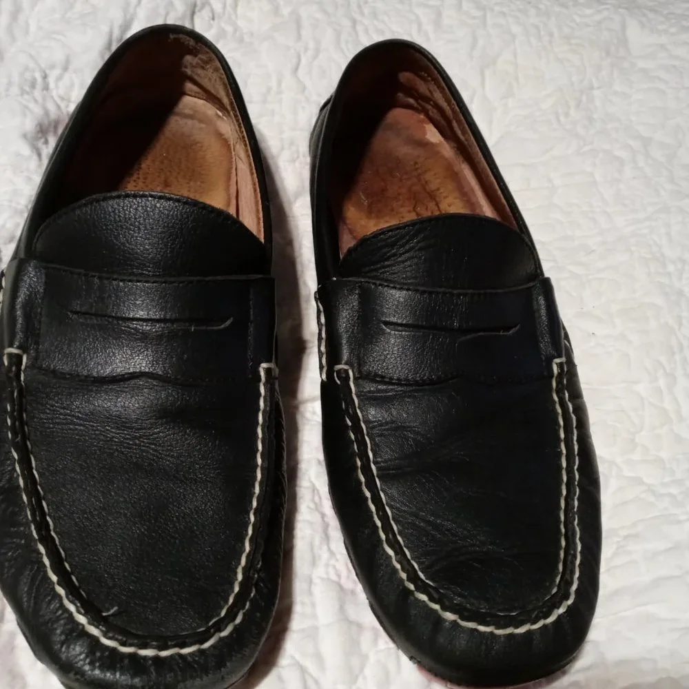 Polo Ralph Lauren Navy Red Arden Penny Loafers Diving Moccasins 11 D